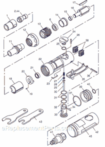 Page A Diagram and Parts List for CP856 T025406 Chicago Pneumatic Angle Grinder